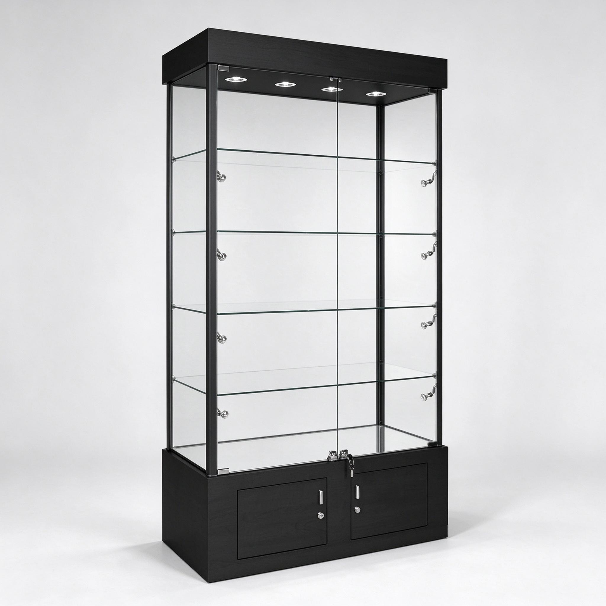 Lighted glass cabinet