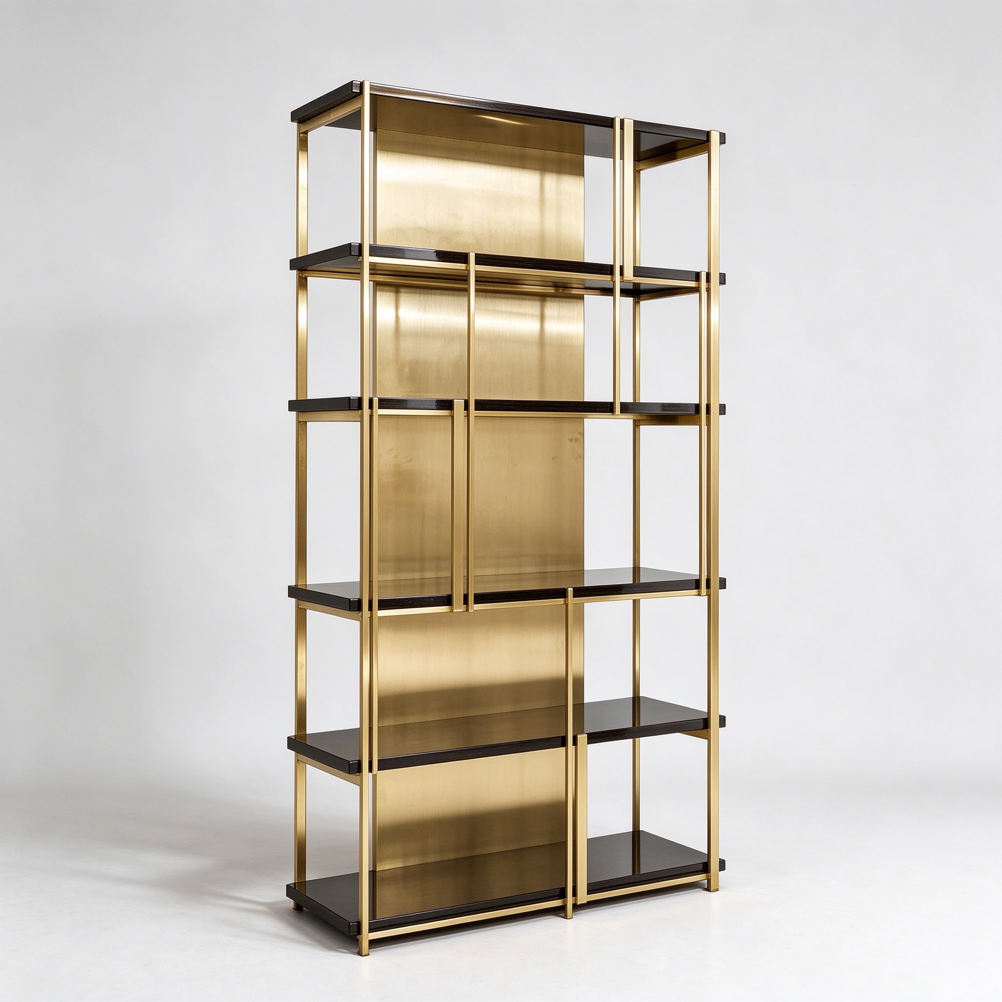 Gold asymmetric shelf left 45 view