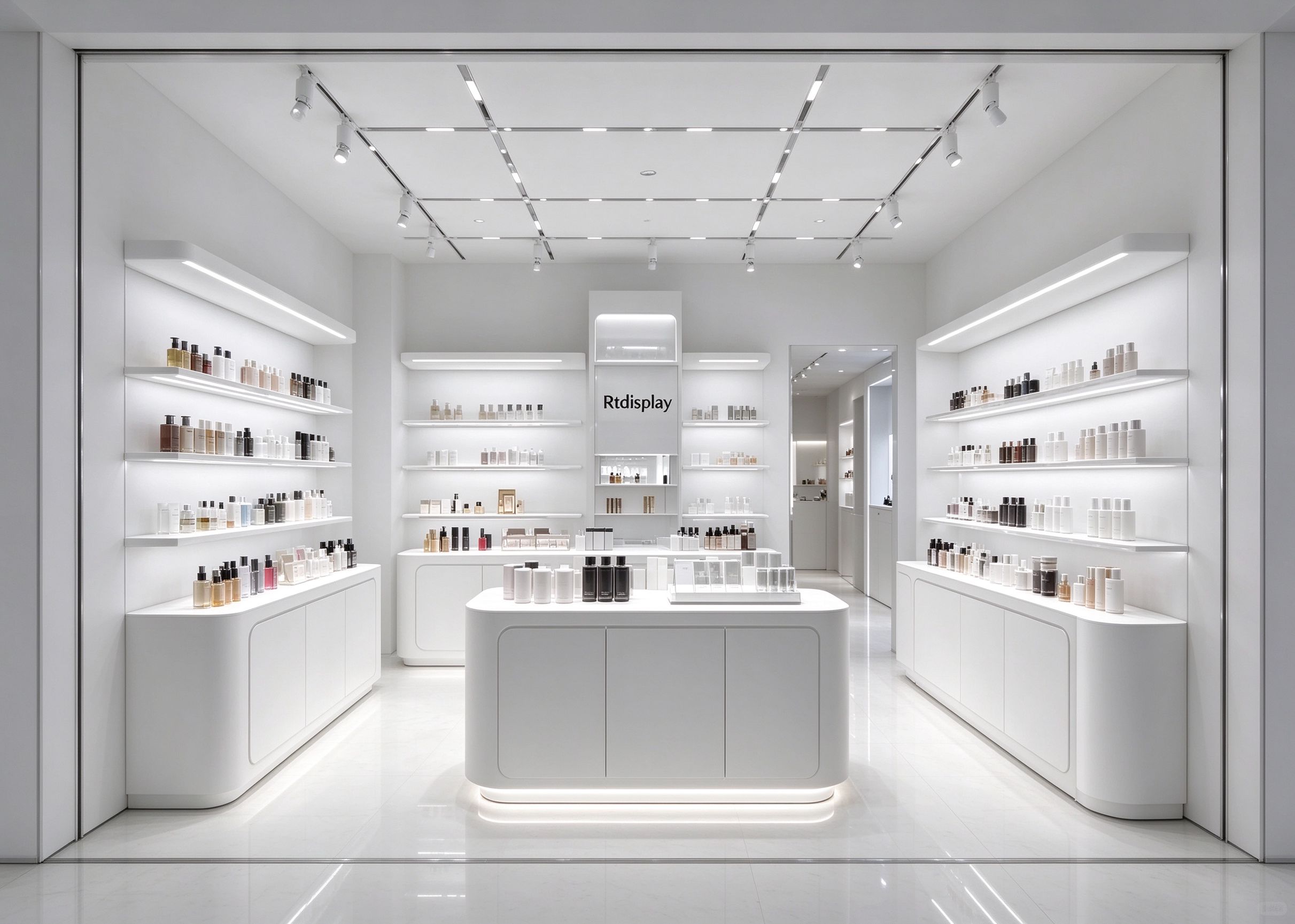 all white store