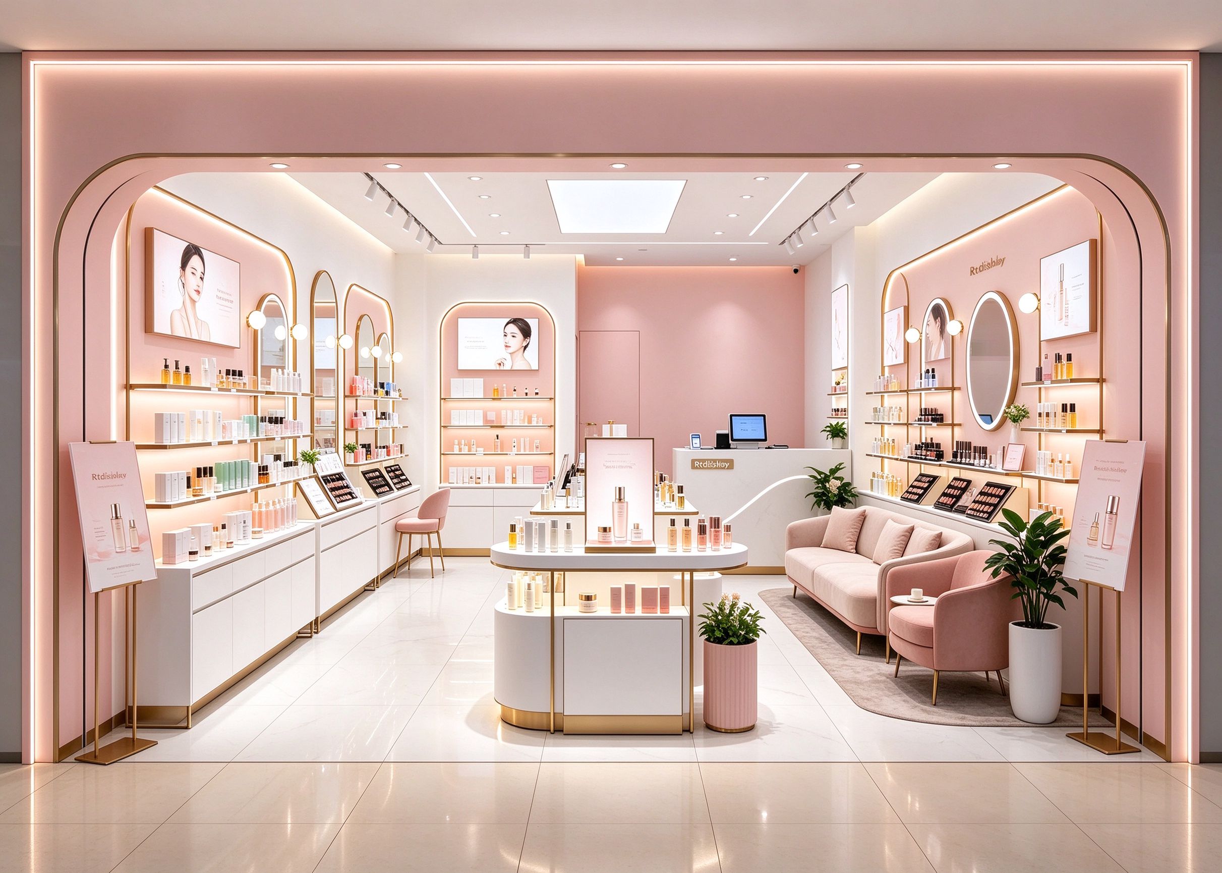 pink arched entrance