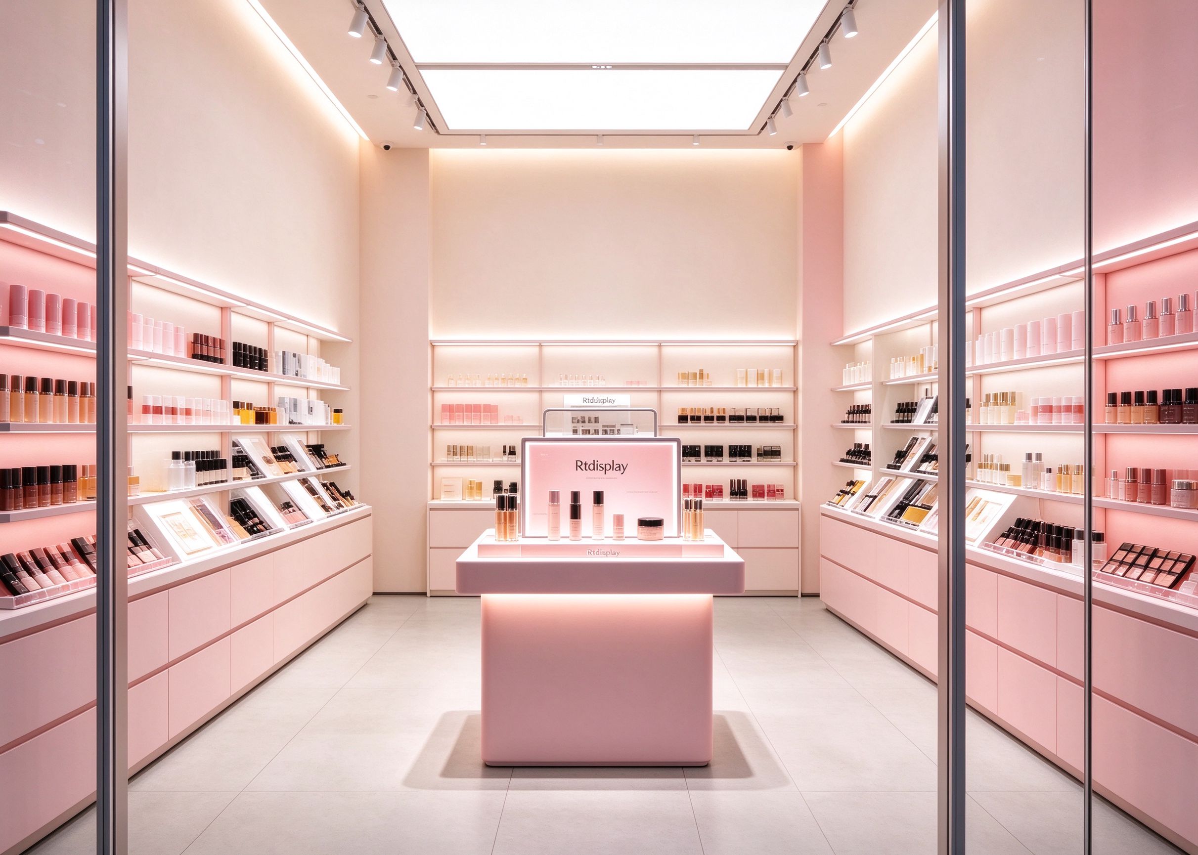 soft pink cosmetic shop