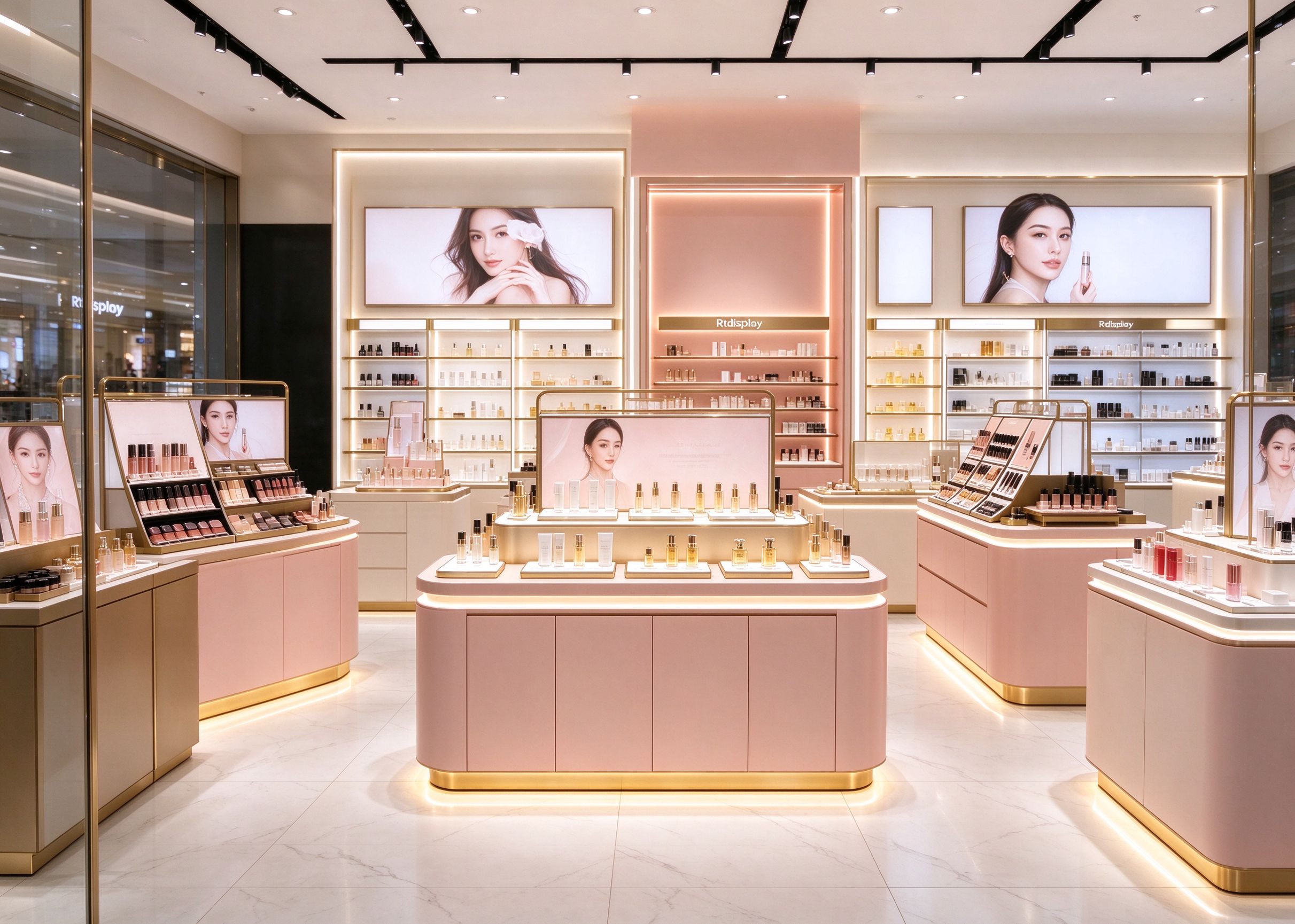 Rosy pink gold cosmetic
