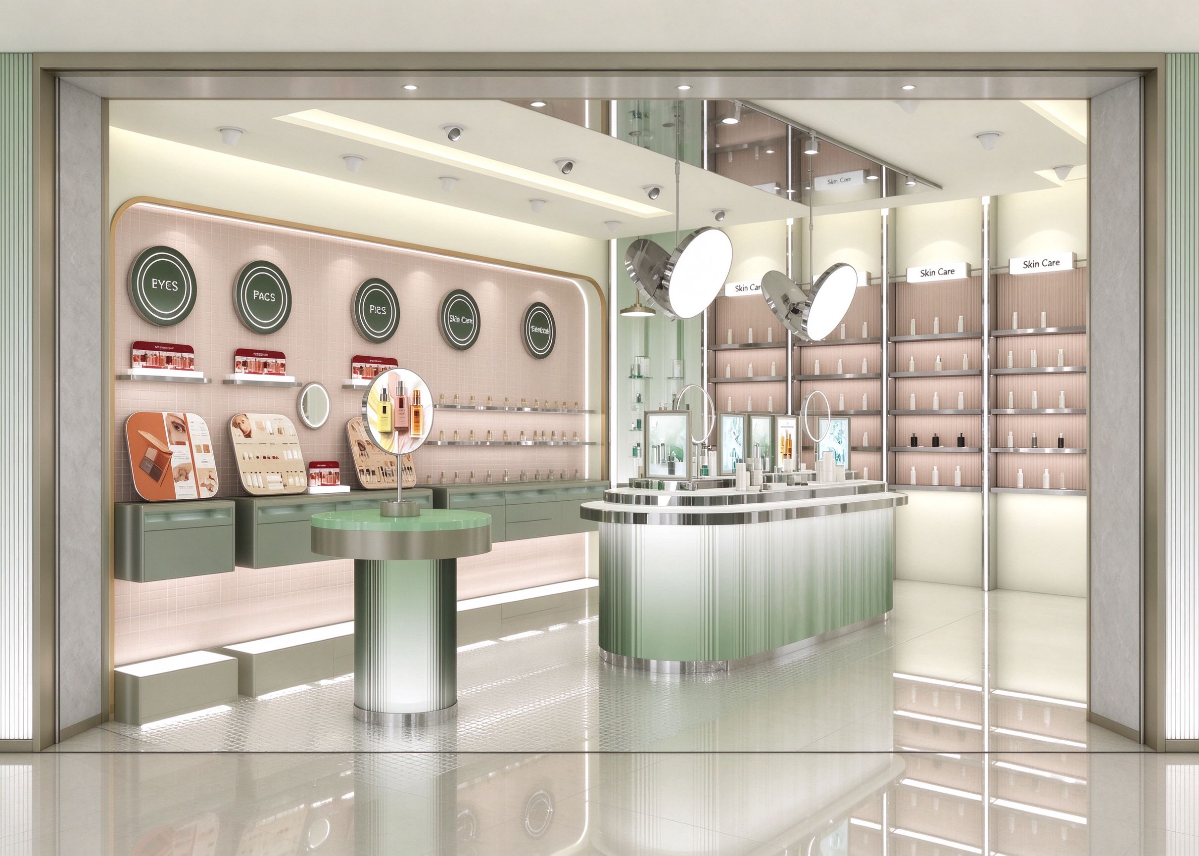 Leafy green cosmetic store