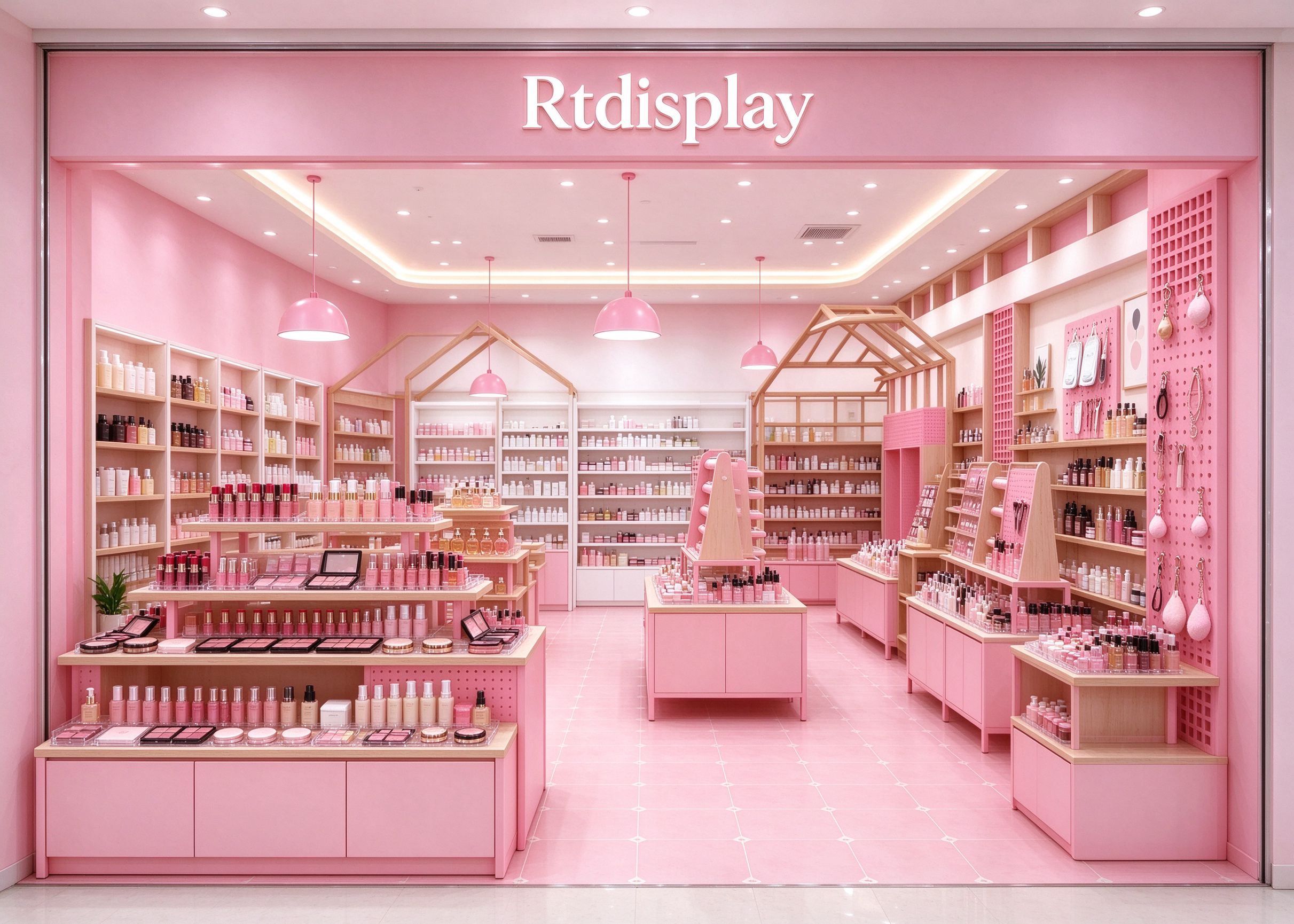 Dreamy pink cosmetic store