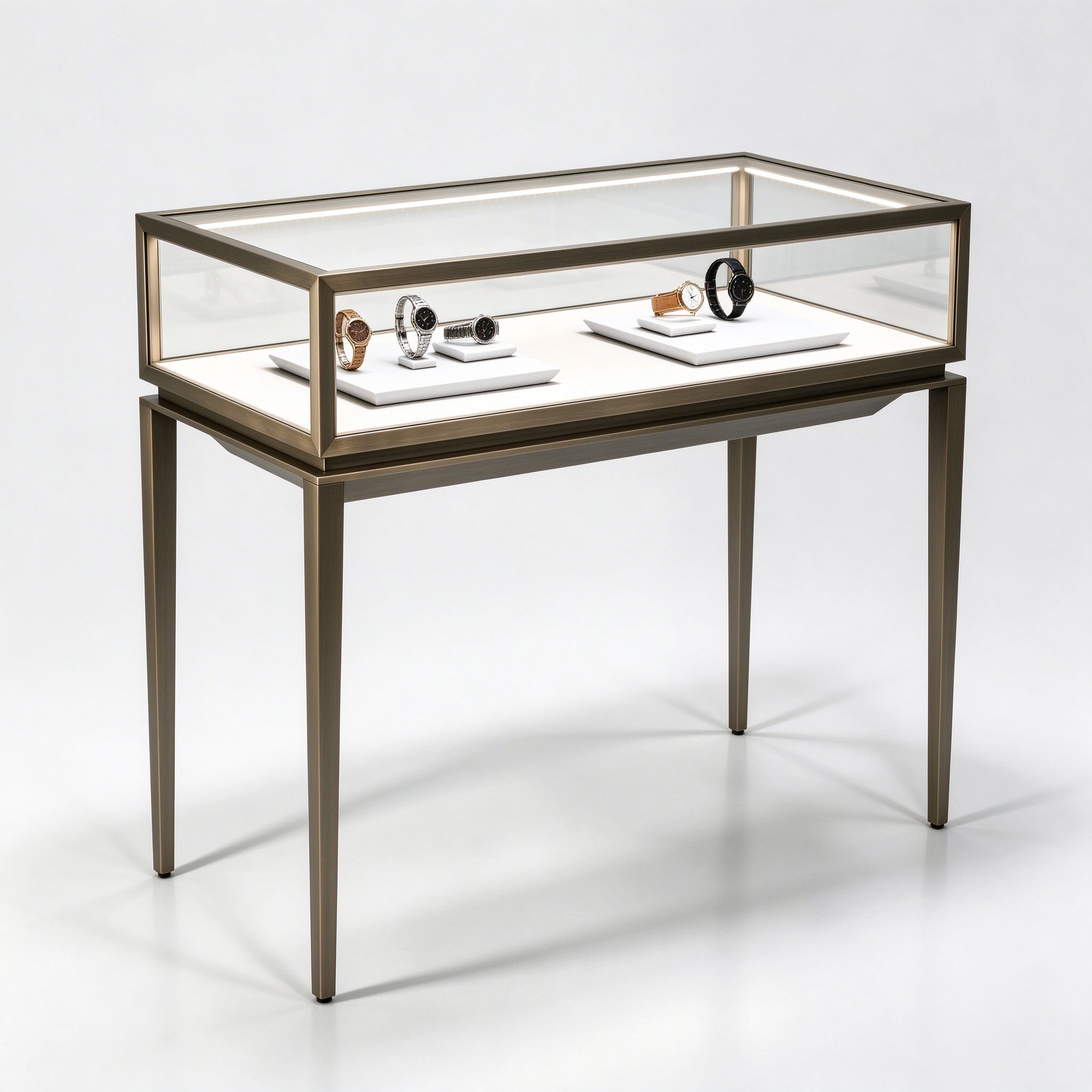 Steel frame watch showcase