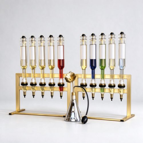 10 bottle gold rack