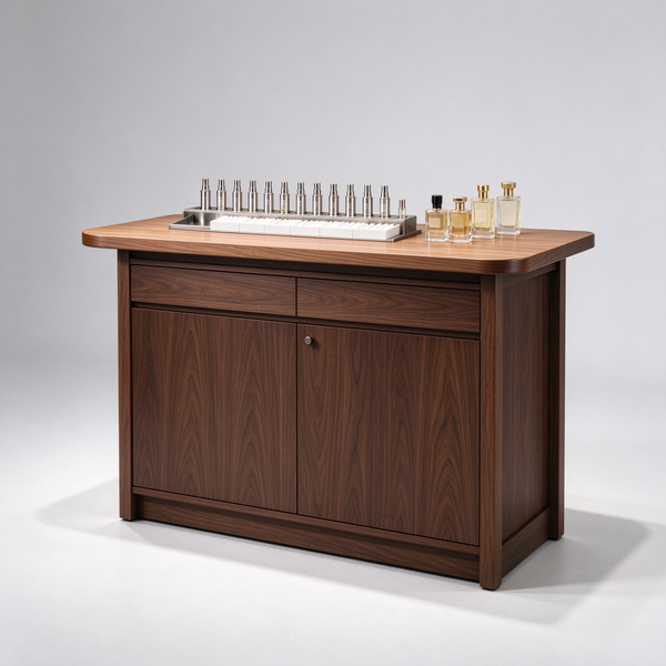 Wooden fragrance tasting bar