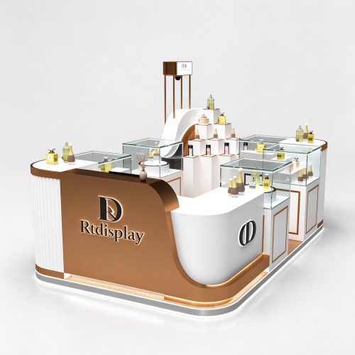 White bronze kiosk front