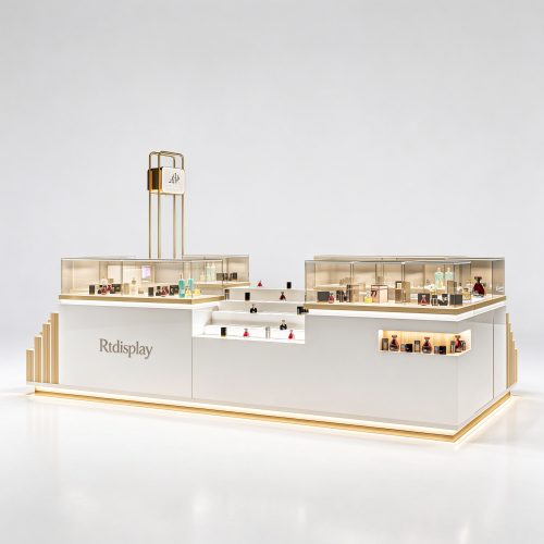 Front view perfume kiosk