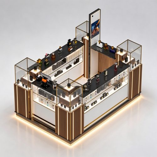 Aerial kiosk view