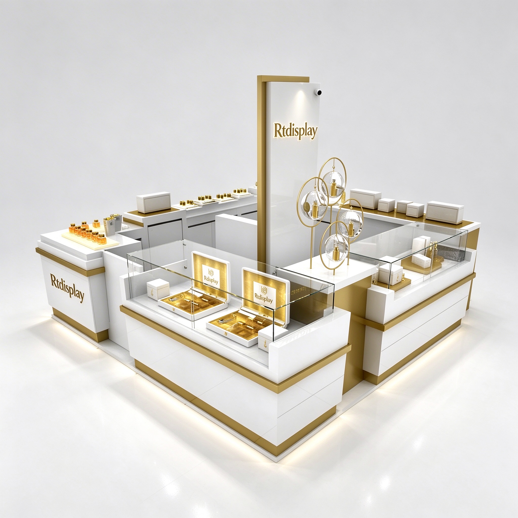 White gold kiosk angle