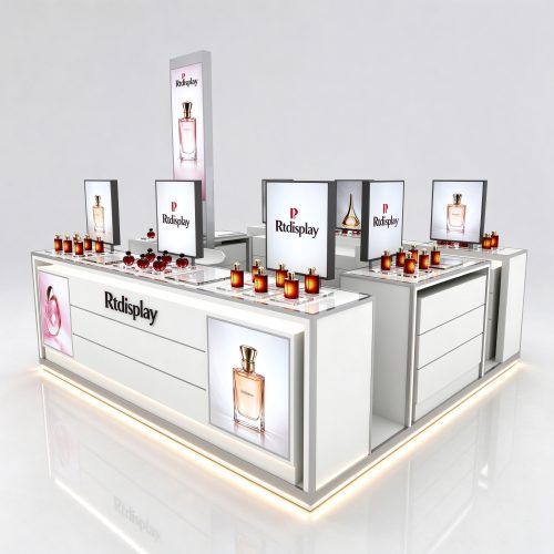 White kiosk angle