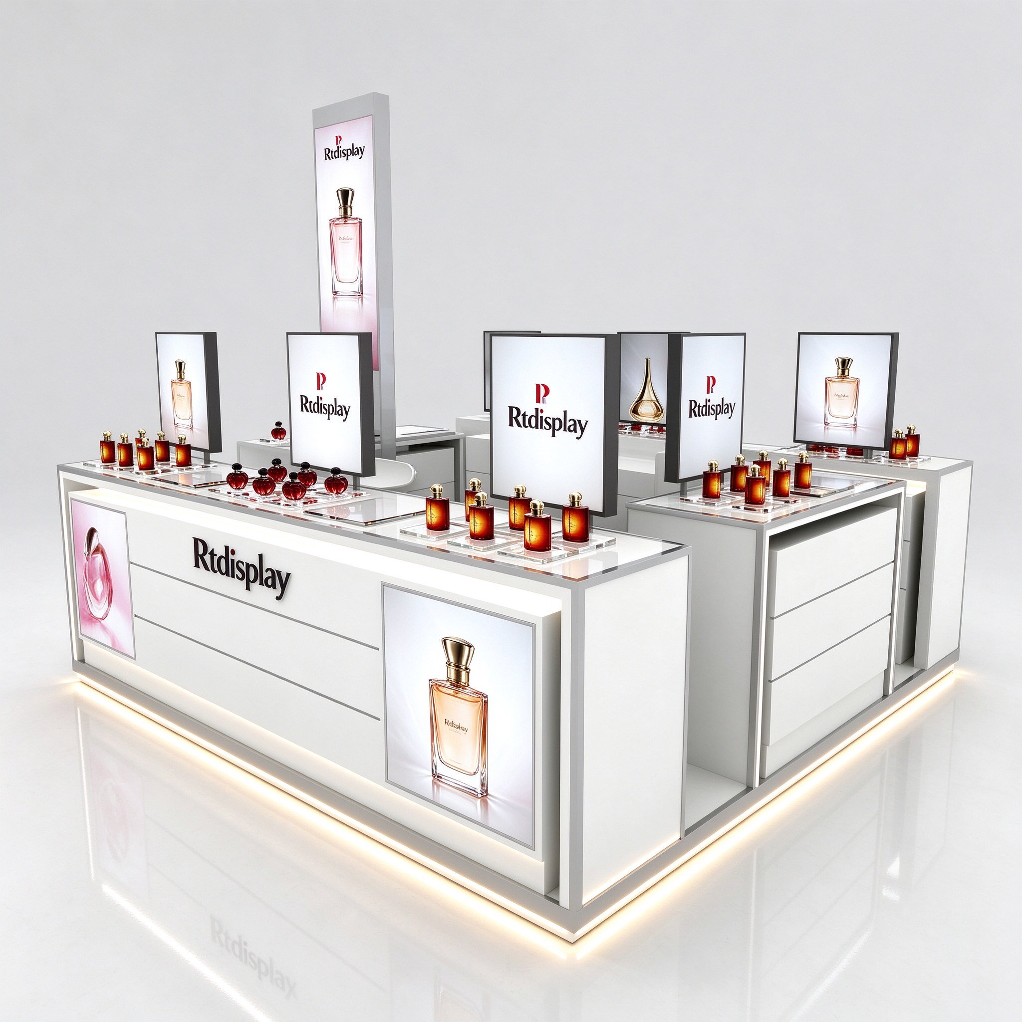 White kiosk angle