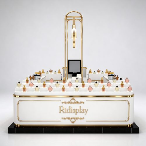 Front view perfume kiosk