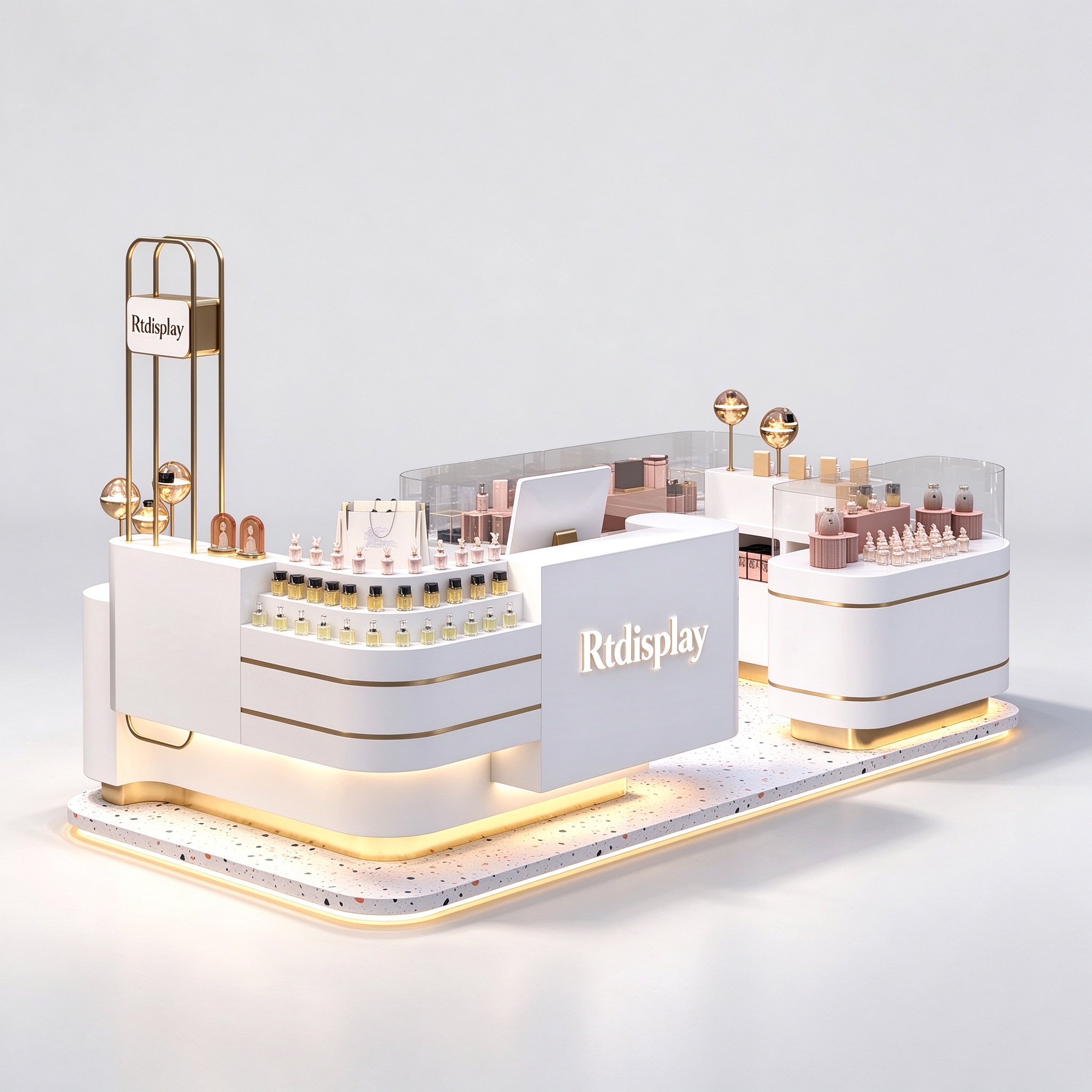 White gold kiosk angle