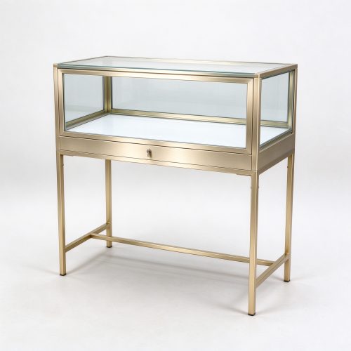 Champagne gold lockable counter right 45 view