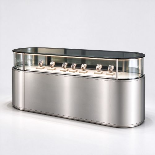 Curved LED watch counter right 45 view