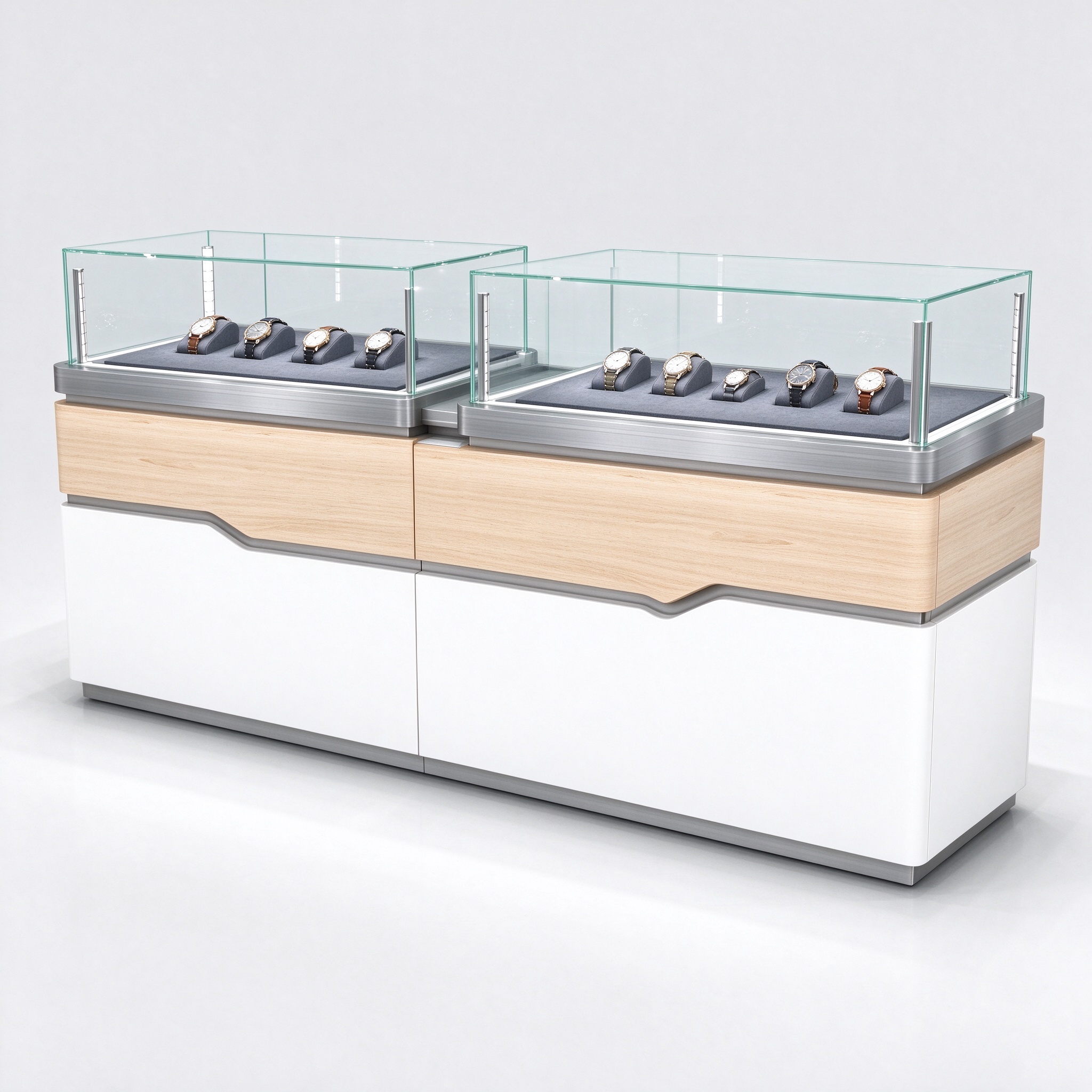Oak white watch counter set right 45 view