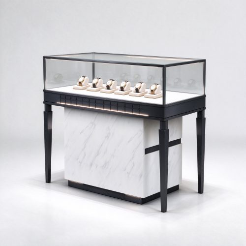Black titanium watch counter right 45 view