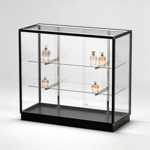 black glass display case