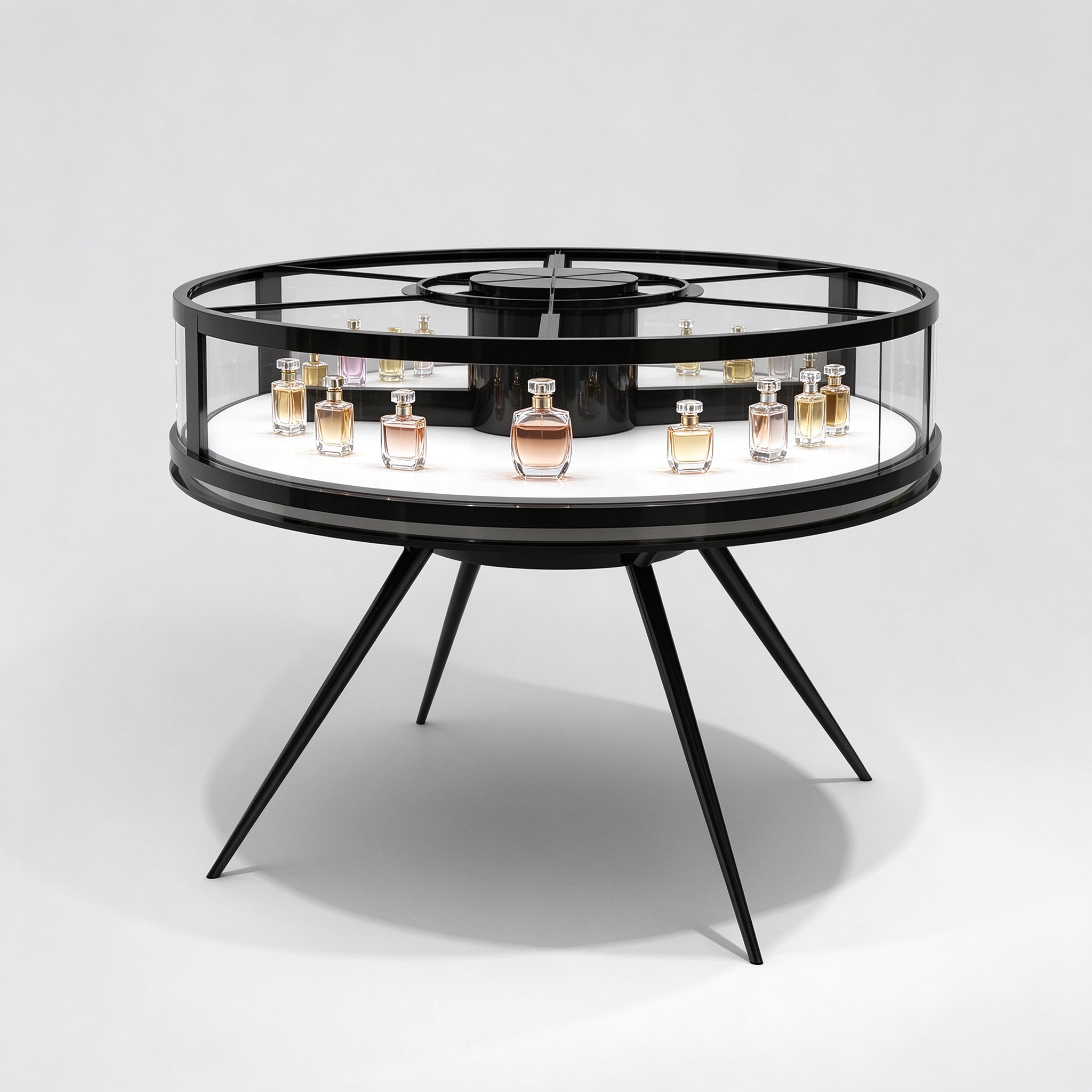 round glass island