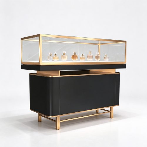 black curved counter