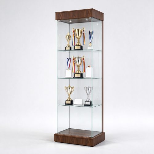 Black gold-tip watch table right 45 view