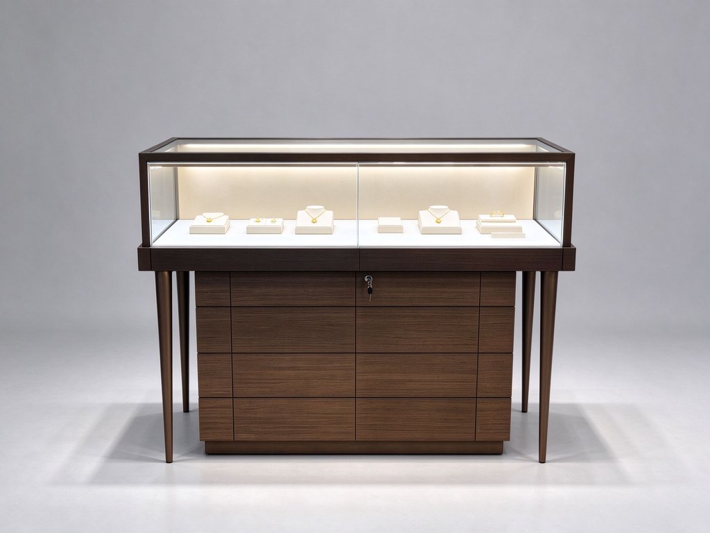 Wooden jewelry display case