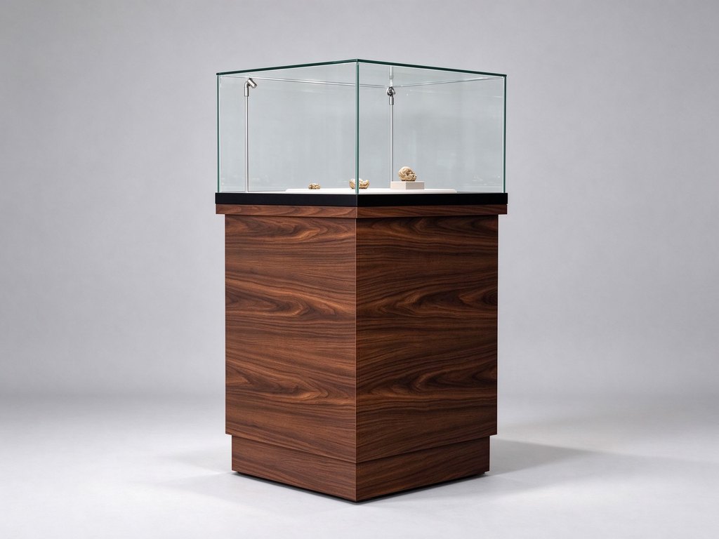 Wooden museum display case