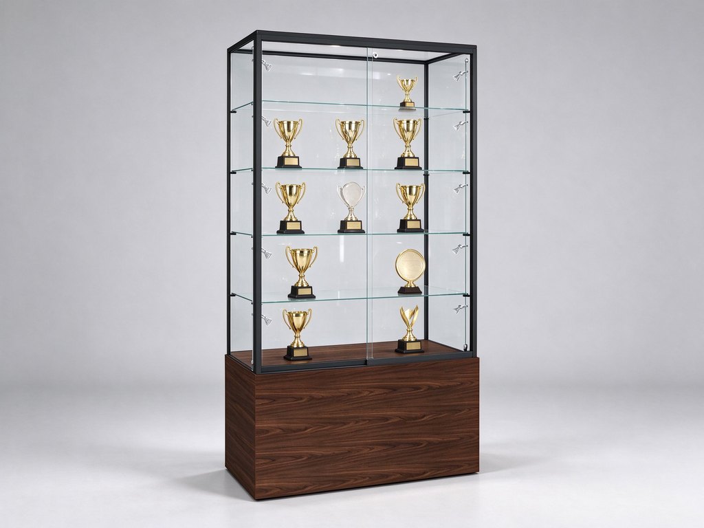 Wooden trophy display case