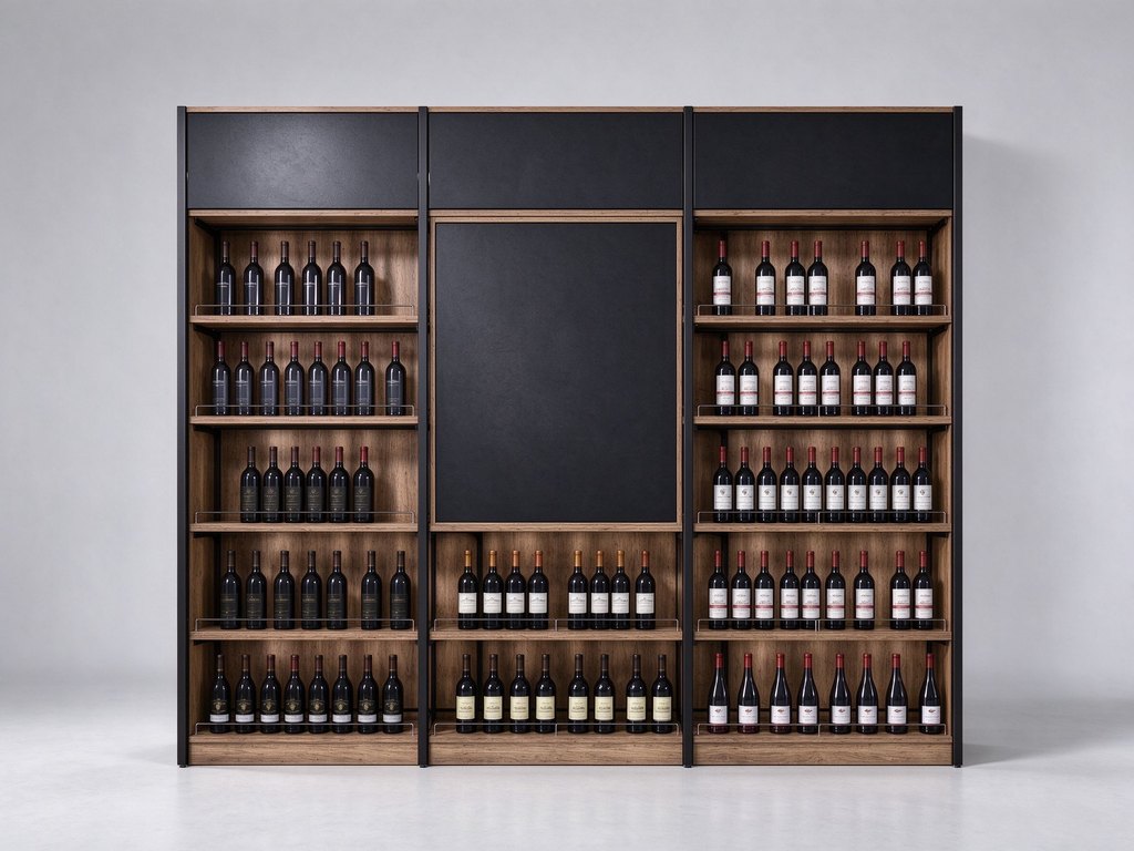 Wooden wine display cabinet