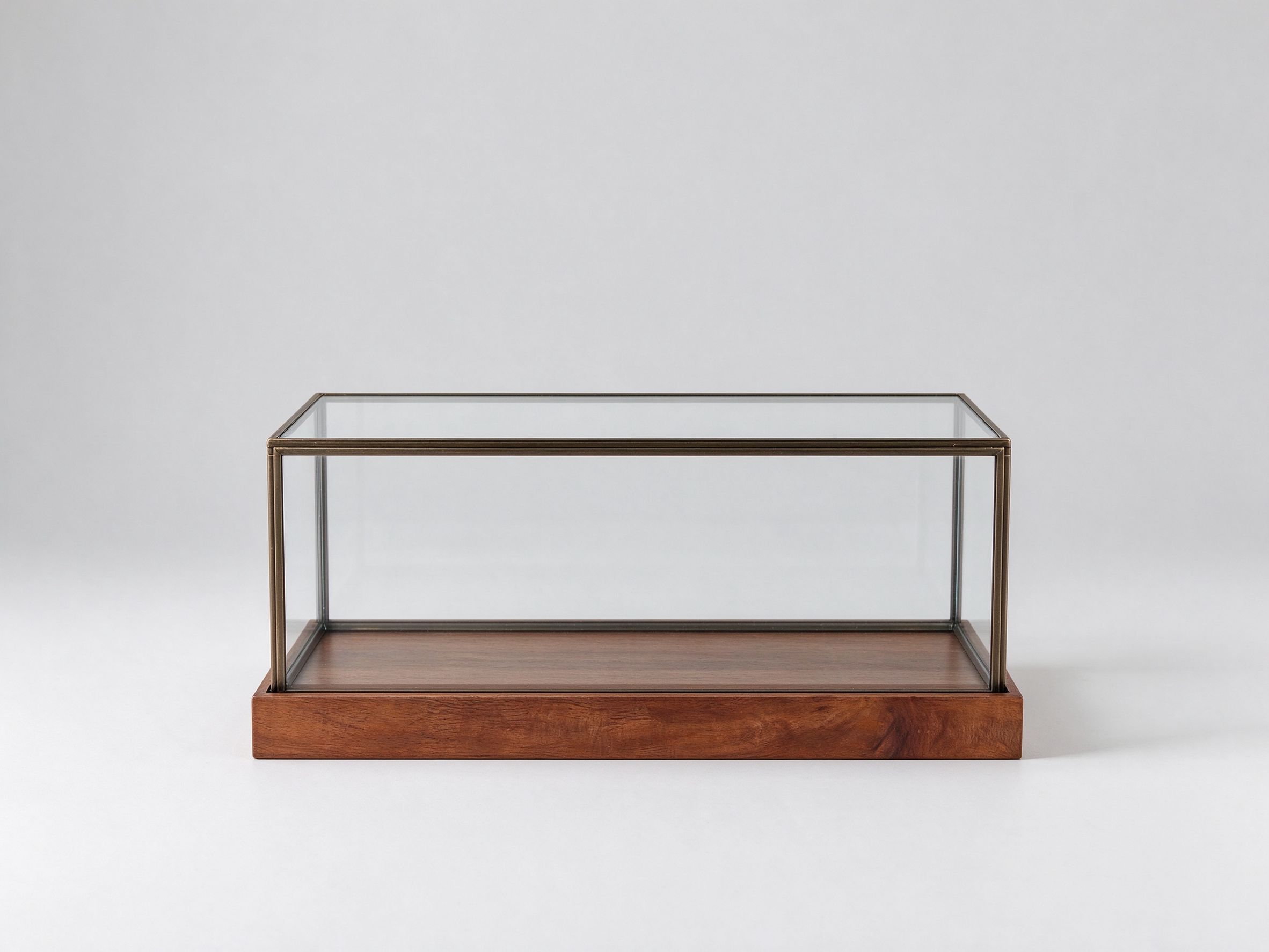 Countertop wooden glass showcase