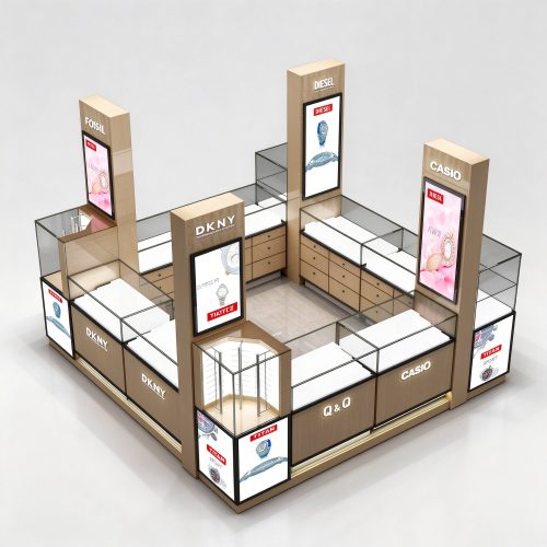 Watch kiosk brand pillars