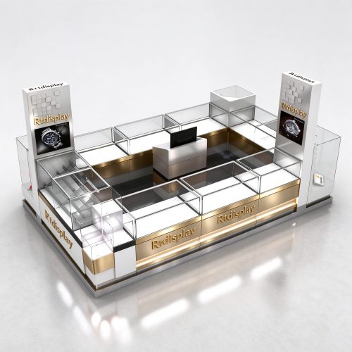 Champagne gold watch kiosk
