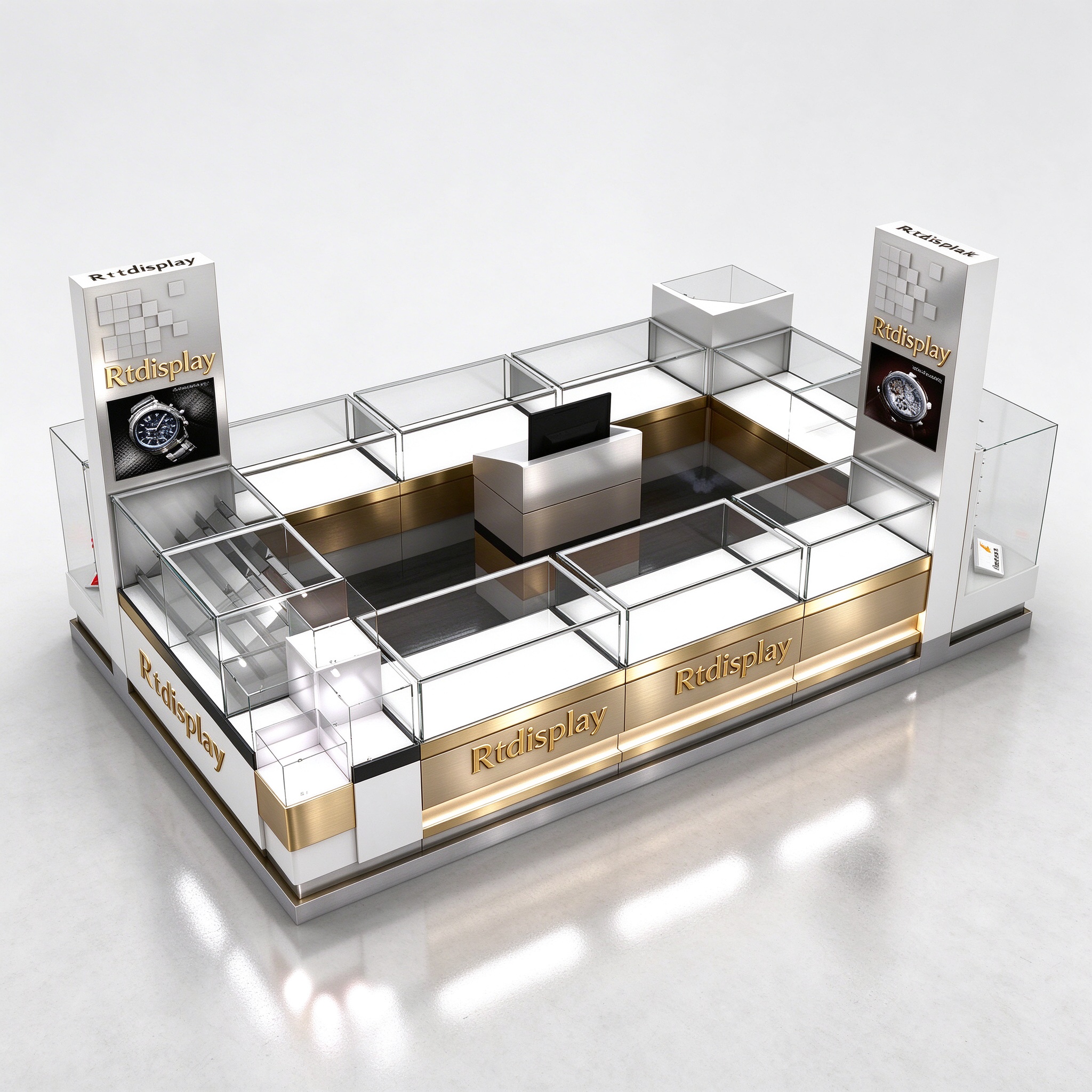 Champagne gold watch kiosk
