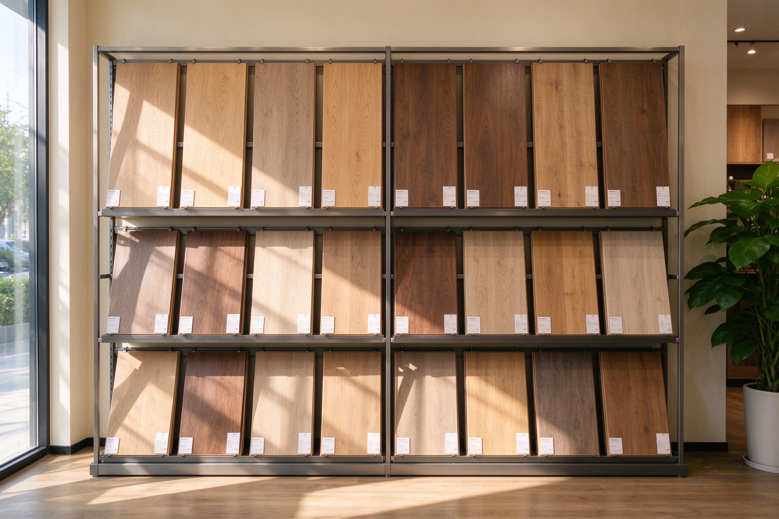 wood floor sample display stand